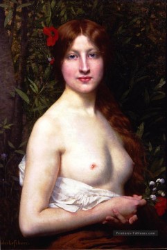 Demi Nu corps féminin Nu Jules Joseph Lefebvre Peinture à l'huile